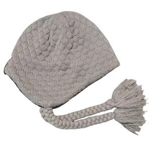 Burton Toddler Girls Kids Earflap Knit Winter Hat Gray Large/XL Pure Acrylic